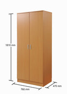 Rio Costa 2 Door Wardrobe in Beech by TAD - Price Crash Furniture