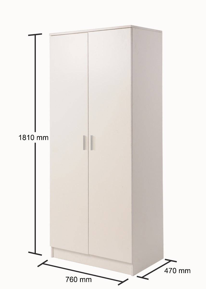 Rio Costa 2 Door Wardrobe in White by TAD - Price Crash Furniture