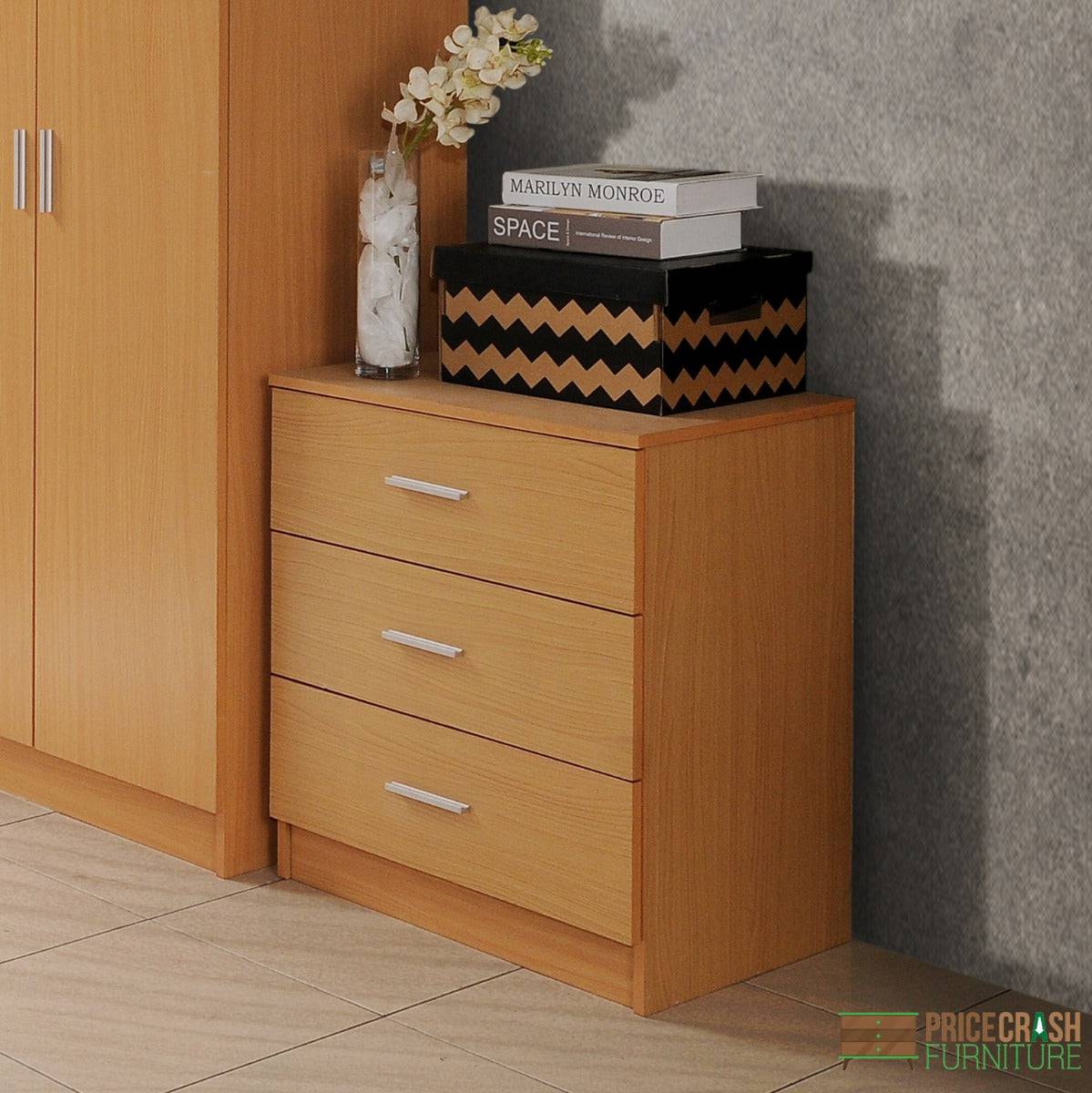 Rio Costa 3 Drawer Chest of Drawers in Beech by TAD - Price Crash Furniture