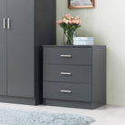 Rio Costa 3 Drawer Chest of Drawers in Dark Grey by TAD - Price Crash Furniture