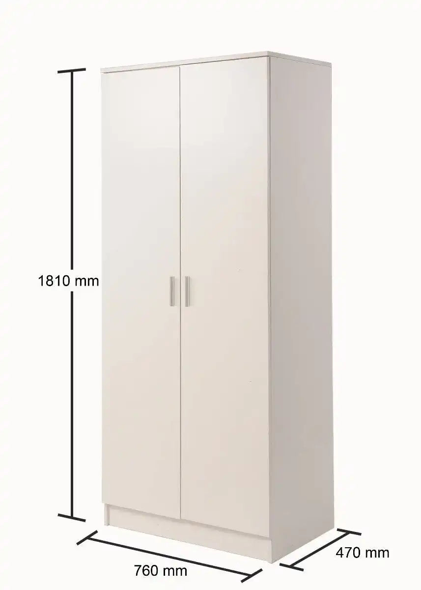 Rio Costa 3 Piece Bedroom Set in White: Wardrobe, Nightstand, Chest of Drawers - Price Crash Furniture