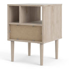 Rome Bedside Table 1 Drawer in Jackson Hickory Oak with White - Price Crash Furniture