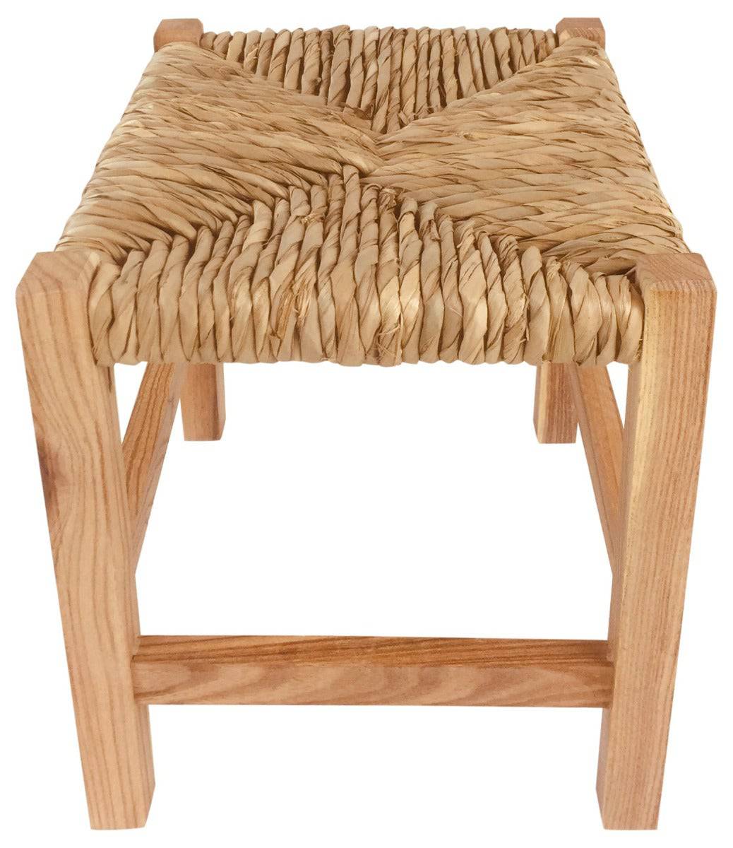 Rustic Woven Raffia Stool 30cm - Price Crash Furniture