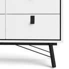 Ry Large Wide Double Chest of Drawers 6 Drawers in Matt White - Price Crash Furniture