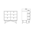 Ry Large Wide Double Chest of Drawers 6 Drawers in Matt White - Price Crash Furniture