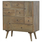 Scandinavian Styled Solid Wood Multi Drawer Cabinet - Price Crash Furniture