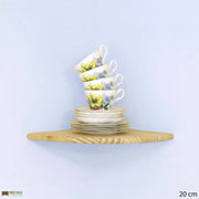 Simple and Natural Corner Wall Shelf 20cm in Solid Wood by Core - Price Crash Furniture