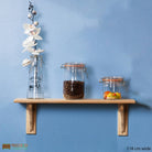 Simple and Natural Wall Shelf 118cm in Solid Wood by Core - Price Crash Furniture