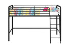 Single Mid-sleeper Bunk Bed in Black Metal by Dorel - Price Crash Furniture