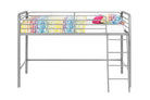 Single Mid-sleeper Bunk Bed in Grey Metal by Dorel - Price Crash Furniture