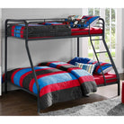 Single over Double Bunk Bed in Black Metal by Dorel - Price Crash Furniture