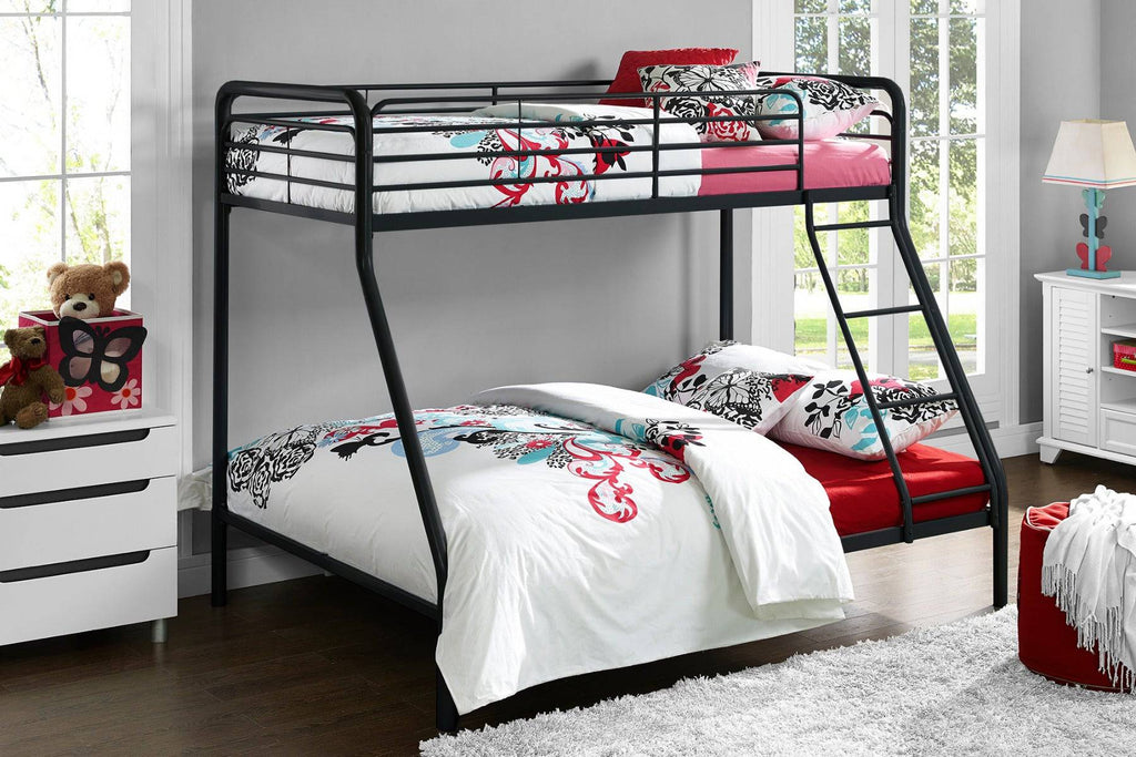 Single over Double Bunk Bed in Black Metal by Dorel - Price Crash Furniture
