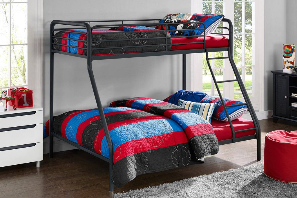 Single over Double Bunk Bed in Black Metal by Dorel - Price Crash Furniture