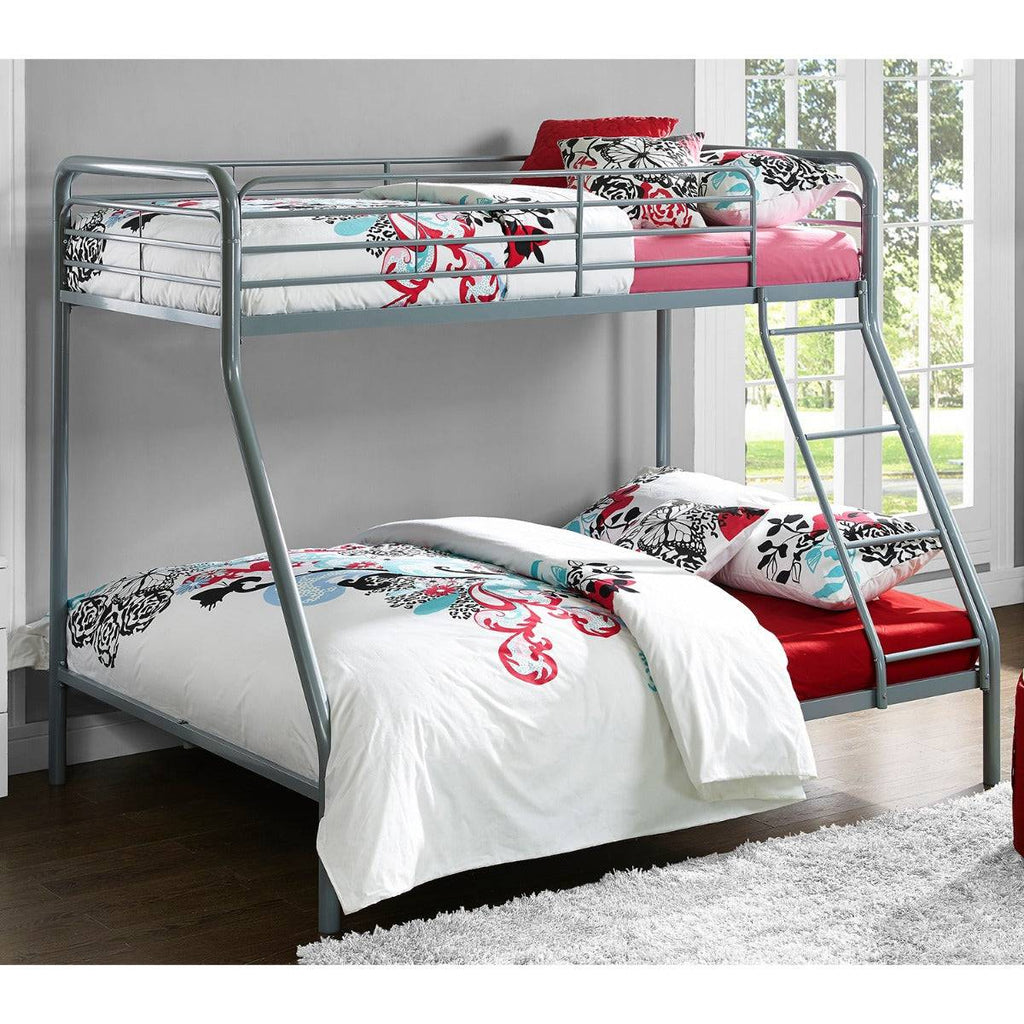 Single over Double Bunk Bed in Grey Metal by Dorel - Price Crash Furniture