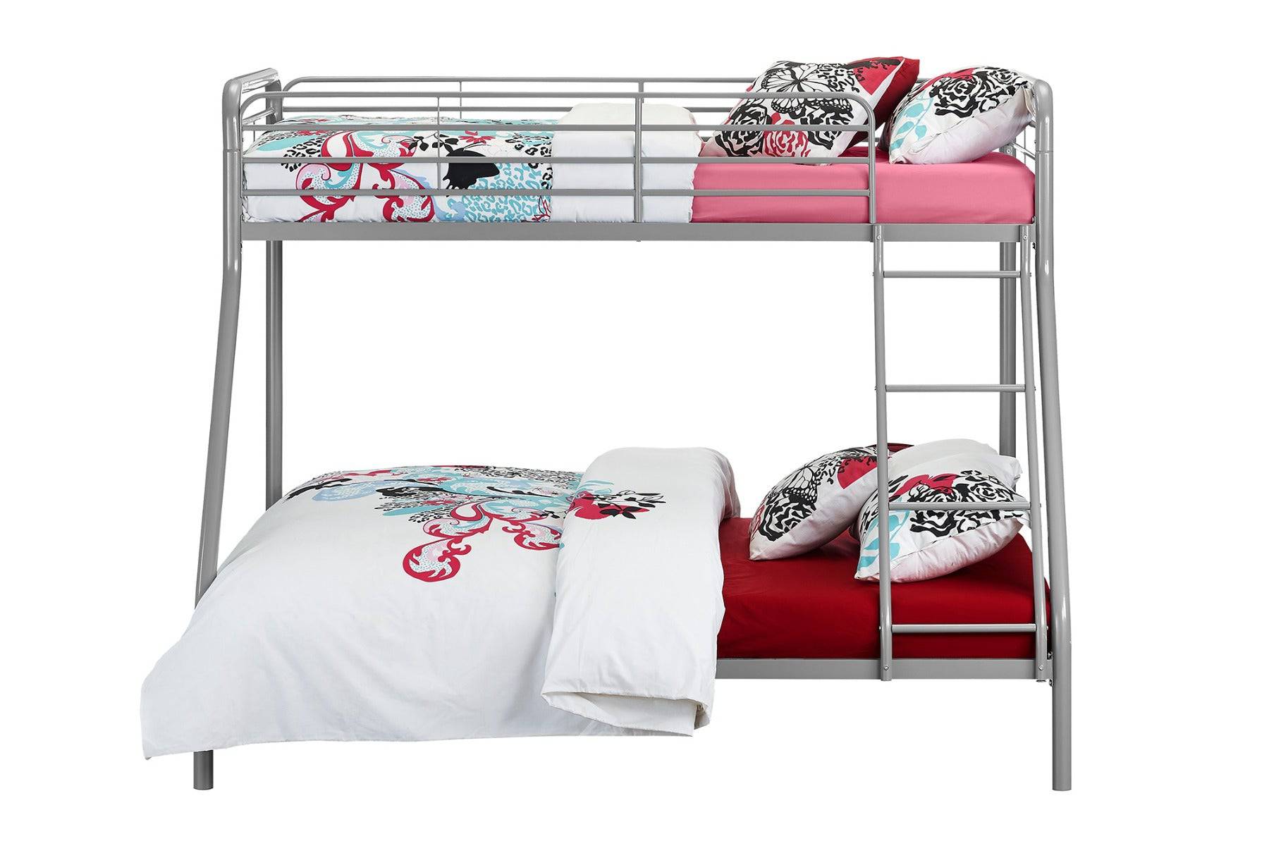 Single over Double Bunk Bed in Grey Metal by Dorel - Price Crash Furniture