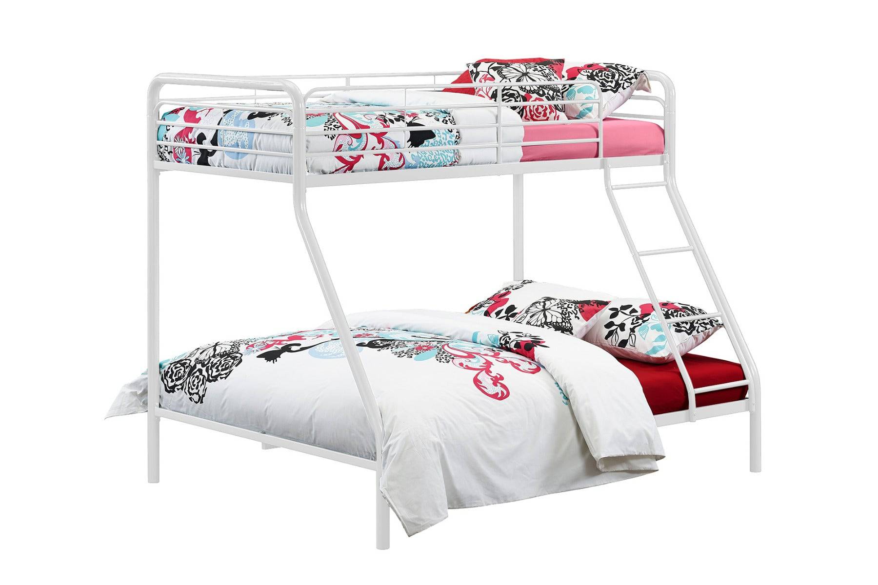 Single over Double Bunk Bed in White Metal by Dorel - Price Crash Furniture