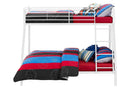 Single over Double Bunk Bed in White Metal by Dorel - Price Crash Furniture