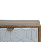 Sleek Screen Print Drawer Front Bedside Table - Price Crash Furniture