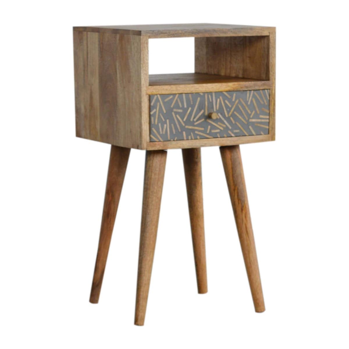 Small Chestnut Finish Bedside Table Unit - Price Crash Furniture