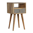 Small Chestnut Finish Bedside Table Unit - Price Crash Furniture