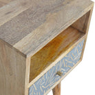 Small Chestnut Finish Bedside Table Unit - Price Crash Furniture