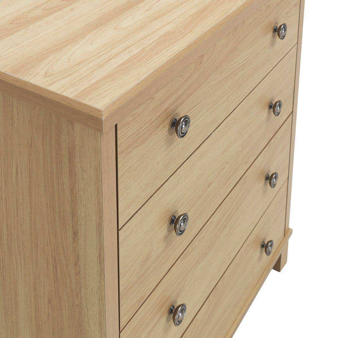 Sherwell 4 Drawer Chest of Drawers in Oak by TAD - Price Crash Furniture