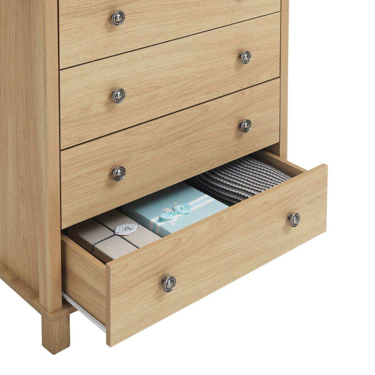 Sherwell 4 Drawer Chest of Drawers in Oak by TAD - Price Crash Furniture