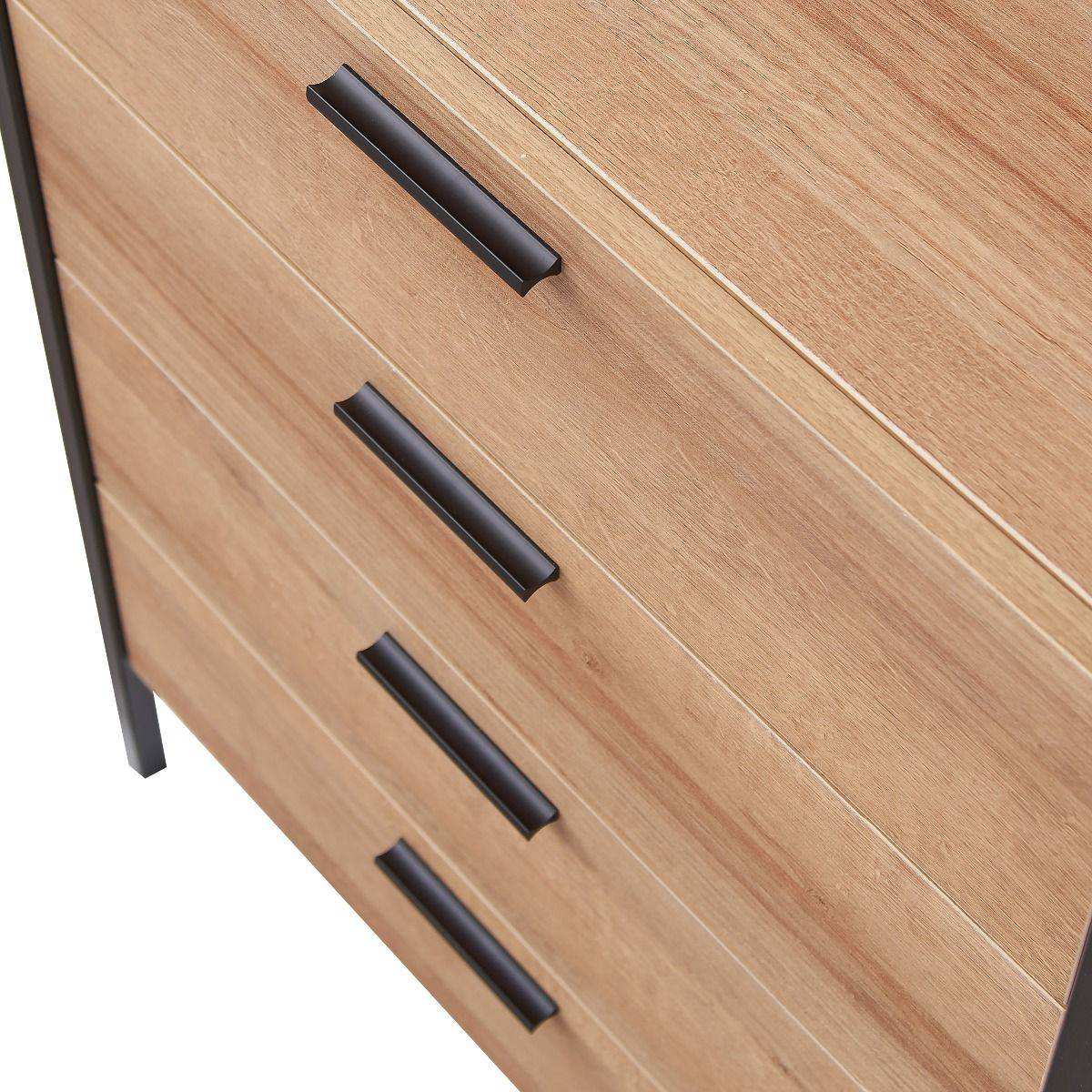 4 Drawer Open Wardrobe in Riviera Oak - Price Crash Furniture