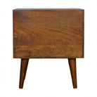 Solid Wood Bedside With Carved Drawer Front - Price Crash Furniture