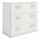 Space 3 Drawer Chest Of Drawers In White - Price Crash Furniture