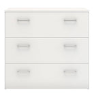 Space 3 Drawer Chest Of Drawers In White - Price Crash Furniture