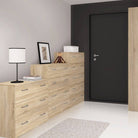 Space 5 Drawer Chest Of Drawers In Oak - Price Crash Furniture