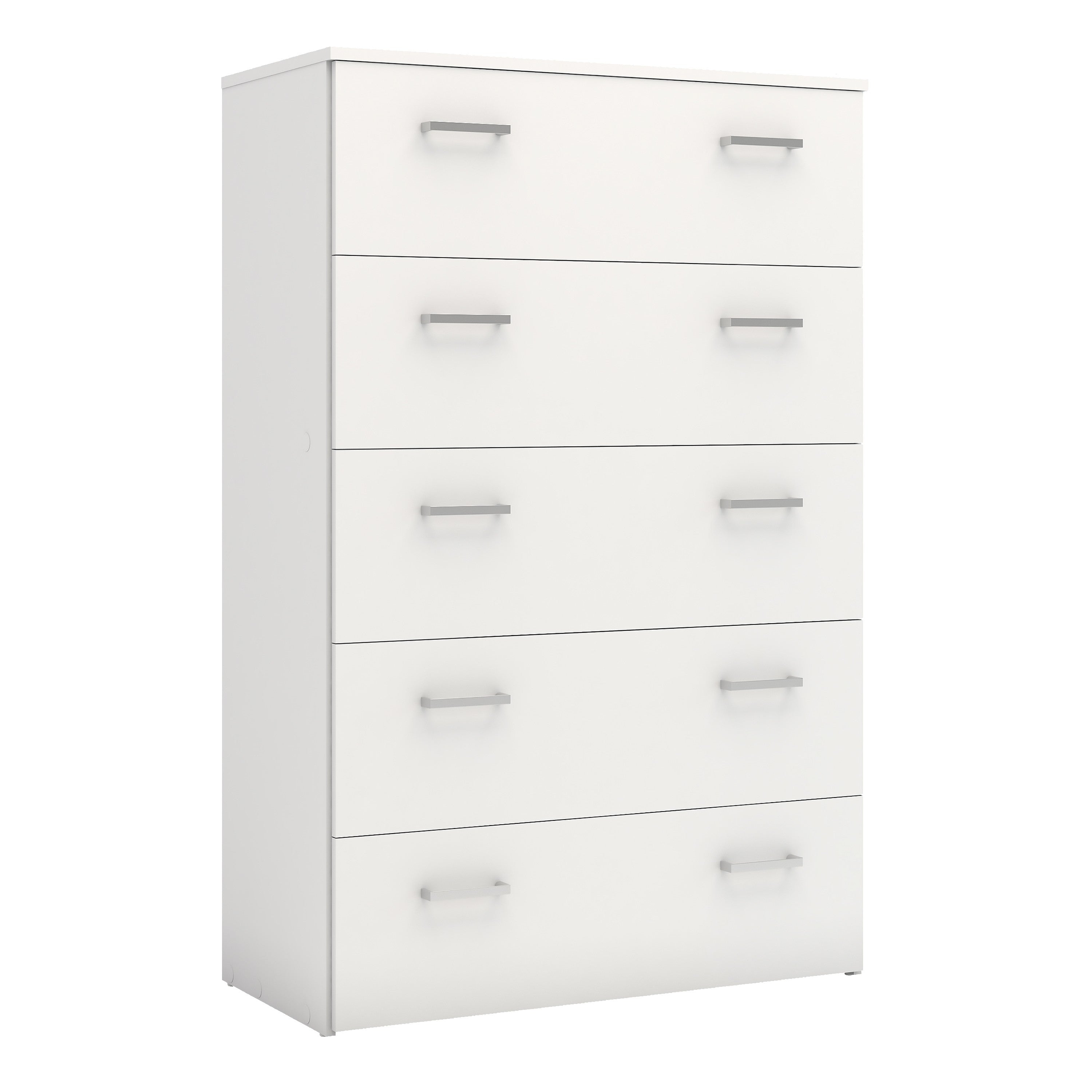 Space 5 Drawer Chest Of Drawers In White - Price Crash Furniture