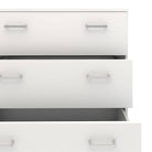 Space 5 Drawer Chest Of Drawers In White - Price Crash Furniture