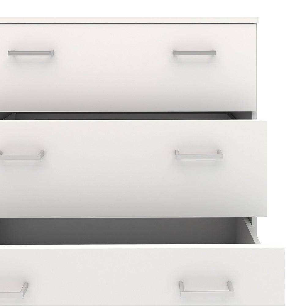Space 5 Drawer Chest Of Drawers In White - Price Crash Furniture