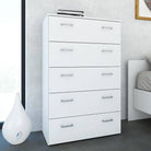 Space 5 Drawer Chest Of Drawers In White - Price Crash Furniture