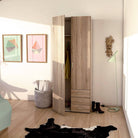 Space Wardrobe - 2 Doors 3 Drawers In Oak - Price Crash Furniture