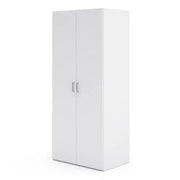 Space Wardrobe with 2 doors in White, 175cm tall - Price Crash Furniture