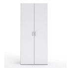 Space Wardrobe with 2 doors in White, 175cm tall - Price Crash Furniture