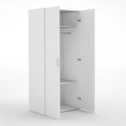 Space Wardrobe with 2 doors in White, 175cm tall - Price Crash Furniture