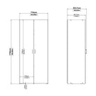 Space Wardrobe with 2 doors in White, 175cm tall - Price Crash Furniture