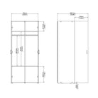 Space Wardrobe with 2 doors in White, 175cm tall - Price Crash Furniture