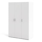 Space Wardrobe with 3 doors in White, 175cm tall - Price Crash Furniture