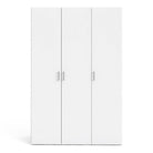 Space Wardrobe with 3 doors in White, 175cm tall - Price Crash Furniture