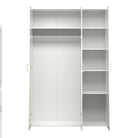 Space Wardrobe with 3 doors in White, 175cm tall - Price Crash Furniture