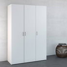 Space Wardrobe with 3 doors in White, 175cm tall - Price Crash Furniture