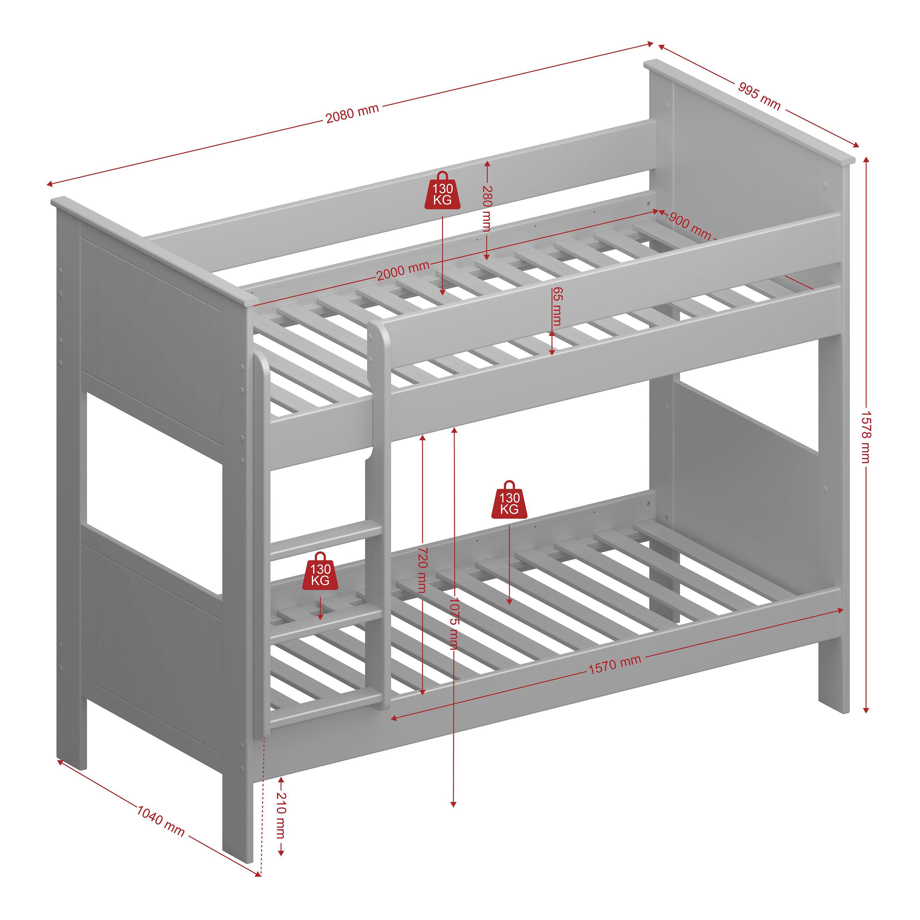 Steens Alba White Bunk Bed - Price Crash Furniture