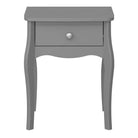 Steens Baroque 1 Drawer Bedside Table in Grey - Price Crash Furniture