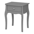 Steens Baroque 1 Drawer Bedside Table in Grey - Price Crash Furniture