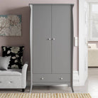 Steens Baroque 2 Door 1 Drawer Wardrobe in Grey - Price Crash Furniture